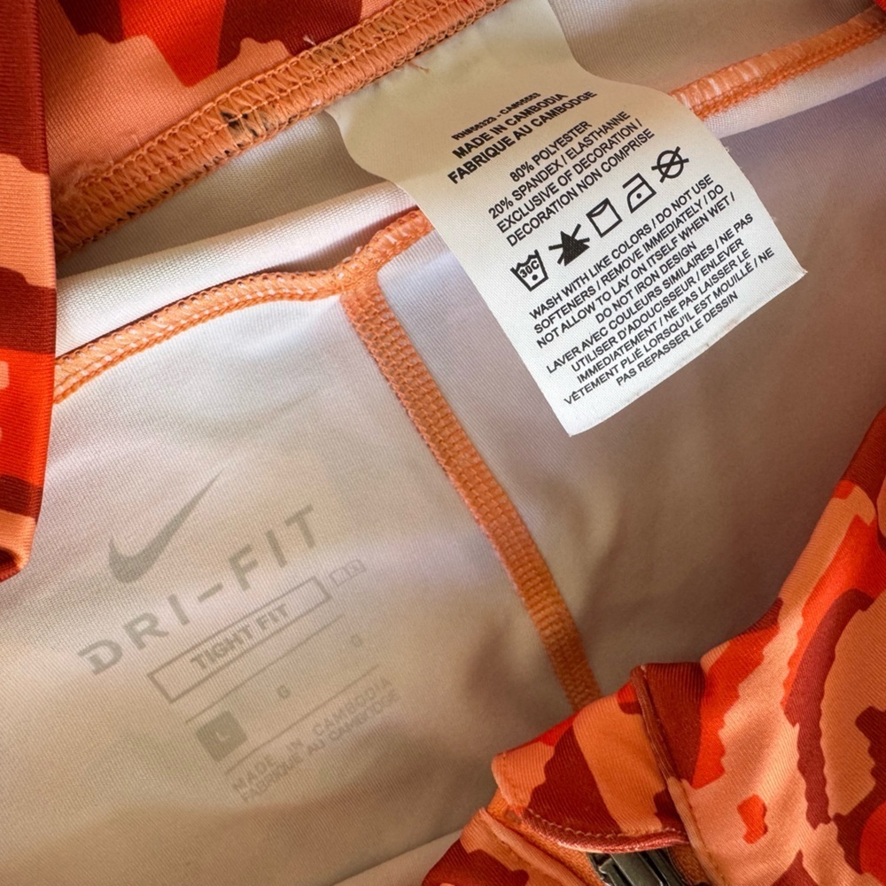 Nike DriFit Naomi Osaka Orange Tennis Leggings - Women’s Large - Picture 7 of 8